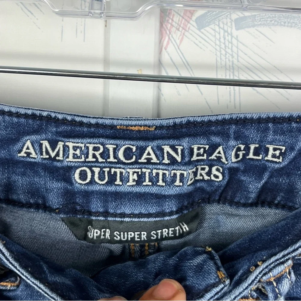American Eagle Outfitters Hi-Rise Shortie Shorts Super Super Stretch 6 - Picture 7 of 10